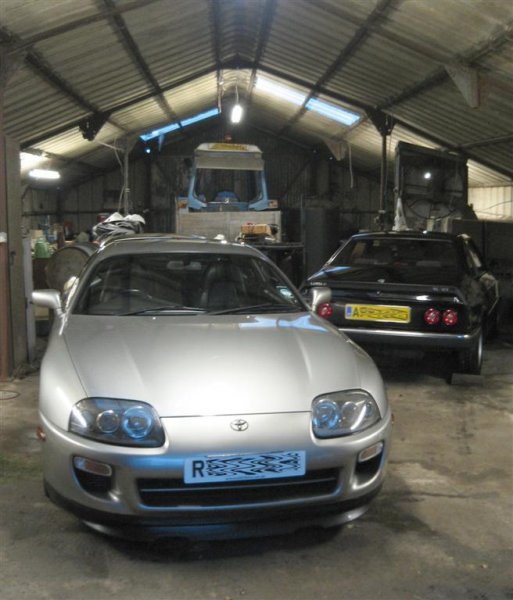 In the barn with Lancia Beta Volumex (and Ford tractor)