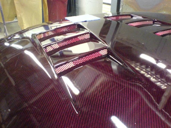 Kandy red carbon fibre bonnet, boot & doors