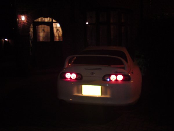 Rear with lights on