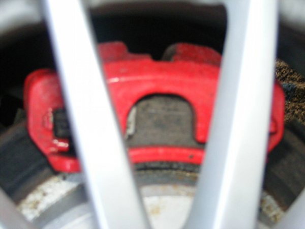 Passanger rear brake close-up