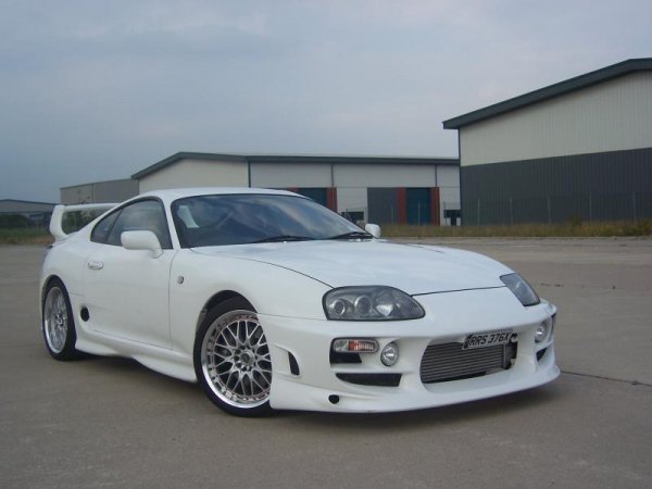 White supra-How it used to look before I went back to stock body