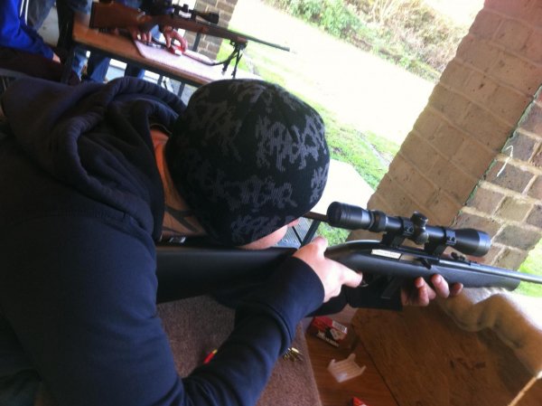 me with a real rifle at brighton shooting club