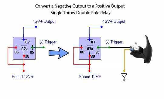 Negative relay switching