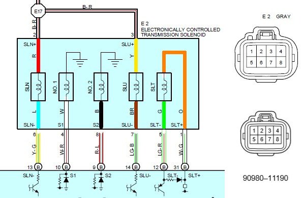 T.T. 8-pin solenoid plug